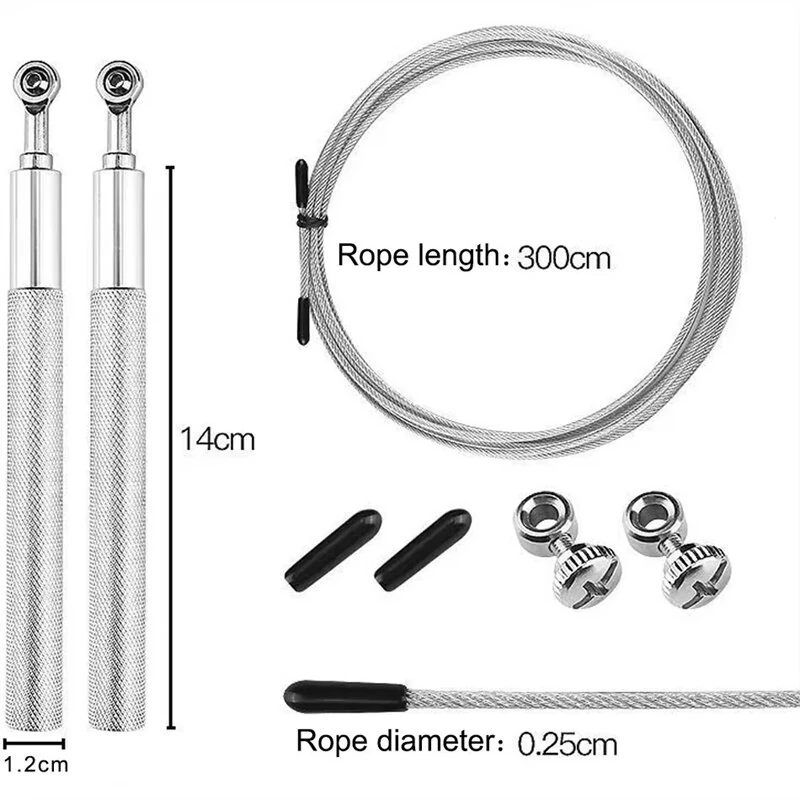 (image for) KALOAD Steel Wire Jump Rope Skipping Rope Fitness Sports Professional Training Home Exercise Equipment for Fat Reduction